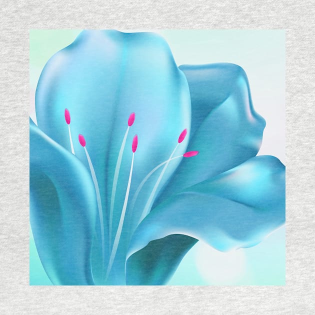 Floral Art - Turquoise by Tshirtstory